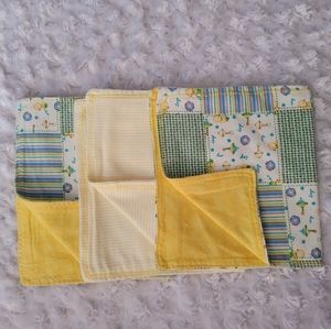 3 handmade burp cloths